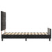 Pat cu arcuri cu headboard Negru 80 x 200 cm Catifea - WALTI WALTI