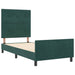 Pat cu arcuri cu headboard Verde închis 80 x 200 cm Catifea - WALTI WALTI