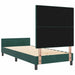 Pat cu arcuri cu headboard Verde închis 80 x 200 cm Catifea - WALTI WALTI