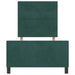 Pat cu arcuri cu headboard Verde închis 80 x 200 cm Catifea - WALTI WALTI