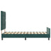 Pat cu arcuri cu headboard Verde închis 80 x 200 cm Catifea - WALTI WALTI
