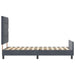 Pat cu arcuri cu headboard Gri închis 90 x 190 cm Catifea - WALTI WALTI
