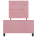 Pat cu arcuri cu headboard Roz 90 x 200 cm Catifea - WALTI WALTI
