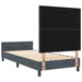 Pat cu arcuri cu headboard Gri închis 100 x 200 cm Catifea - WALTI WALTI