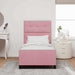Pat cu arcuri cu headboard Roz 100 x 200 cm Catifea - WALTI WALTI