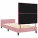 Pat cu arcuri cu headboard Roz 100 x 200 cm Catifea - WALTI WALTI