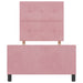 Pat cu arcuri cu headboard Roz 100 x 200 cm Catifea - WALTI WALTI