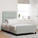 Pat cu arcuri cu headboard Gri deschis 120 x 190 cm Catifea - WALTI WALTI