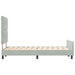 Pat cu arcuri cu headboard Gri deschis 120 x 190 cm Catifea - WALTI WALTI