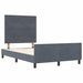 Pat cu arcuri cu headboard Gri închis 120 x 190 cm Catifea - WALTI WALTI