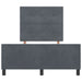 Pat cu arcuri cu headboard Gri închis 120 x 190 cm Catifea - WALTI WALTI
