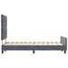 Pat cu arcuri cu headboard Gri închis 120 x 190 cm Catifea - WALTI WALTI