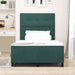Pat cu arcuri cu headboard Verde închis 120 x 190 cm Catifea - WALTI WALTI
