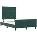 Pat cu arcuri cu headboard Verde închis 120 x 190 cm Catifea - WALTI WALTI