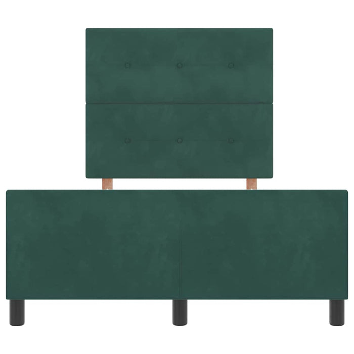 Pat cu arcuri cu headboard Verde închis 120 x 190 cm Catifea - WALTI WALTI