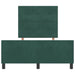 Pat cu arcuri cu headboard Verde închis 120 x 190 cm Catifea - WALTI WALTI
