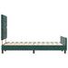 Pat cu arcuri cu headboard Verde închis 120 x 190 cm Catifea - WALTI WALTI