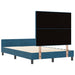 Pat cu arcuri cu headboard Albastru închis 120 x 190 cm Catifea - WALTI WALTI