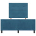 Pat cu arcuri cu headboard Albastru închis 120 x 190 cm Catifea - WALTI WALTI