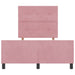 Pat cu arcuri cu headboard Roz 120 x 190 cm Catifea - WALTI WALTI