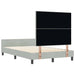 Pat cu arcuri cu headboard Gri deschis 120 x 200 cm Catifea - WALTI WALTI