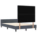 Pat cu arcuri cu headboard Gri închis 120 x 200 cm Catifea - WALTI WALTI
