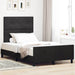 Pat cu arcuri cu headboard Negru 120 x 200 cm Catifea - WALTI WALTI