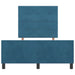 Pat cu arcuri cu headboard Albastru închis 120 x 200 cm Catifea - WALTI WALTI