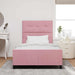 Pat cu arcuri cu headboard Roz 120 x 200 cm Catifea - WALTI WALTI