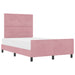 Pat cu arcuri cu headboard Roz 120 x 200 cm Catifea - WALTI WALTI