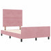 Pat cu arcuri cu headboard Roz 120 x 200 cm Catifea - WALTI WALTI