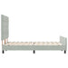Pat cu arcuri cu headboard Gri deschis 140 x 190 cm Catifea - WALTI WALTI