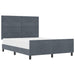 Pat cu arcuri cu headboard Gri închis 140 x 190 cm Catifea - WALTI WALTI