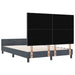 Pat cu arcuri cu headboard Gri închis 140 x 190 cm Catifea - WALTI WALTI