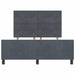 Pat cu arcuri cu headboard Gri închis 140 x 190 cm Catifea - WALTI WALTI