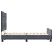 Pat cu arcuri cu headboard Gri închis 140 x 190 cm Catifea - WALTI WALTI