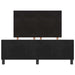 Pat cu arcuri cu headboard Negru 140 x 190 cm Catifea - WALTI WALTI
