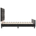 Pat cu arcuri cu headboard Negru 140 x 190 cm Catifea - WALTI WALTI