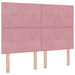 Pat cu arcuri cu headboard Roz 140 x 200 cm Catifea - WALTI WALTI