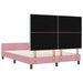 Pat cu arcuri cu headboard Roz 140 x 200 cm Catifea - WALTI WALTI