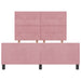 Pat cu arcuri cu headboard Roz 140 x 200 cm Catifea - WALTI WALTI