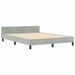 Pat cu arcuri cu headboard Gri deschis 160 x 200 cm Catifea - WALTI WALTI