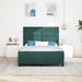 Pat cu arcuri cu headboard Verde închis 160 x 200 cm Catifea - WALTI WALTI