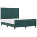 Pat cu arcuri cu headboard Verde închis 160 x 200 cm Catifea - WALTI WALTI