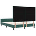 Pat cu arcuri cu headboard Verde închis 160 x 200 cm Catifea - WALTI WALTI