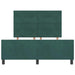 Pat cu arcuri cu headboard Verde închis 160 x 200 cm Catifea - WALTI WALTI