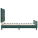 Pat cu arcuri cu headboard Verde închis 160 x 200 cm Catifea - WALTI WALTI