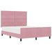 Pat cu arcuri cu headboard Roz 160 x 200 cm Catifea - WALTI WALTI