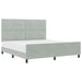Pat cu arcuri cu headboard Gri deschis 180 x 200 cm Catifea - WALTI WALTI