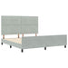 Pat cu arcuri cu headboard Gri deschis 180 x 200 cm Catifea - WALTI WALTI